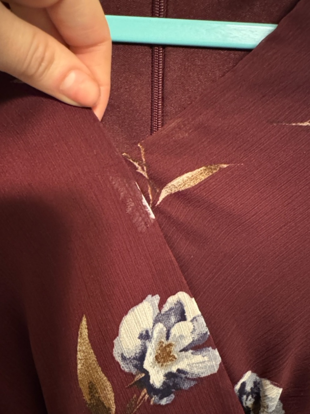 Altar'd State Floral Burgundy Dress XS - Picture 4 of 5